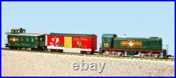 USA Trains G Scale R72404 CHRISTMAS S4 DIESEL FREIGHT SET READY TO RUN SET