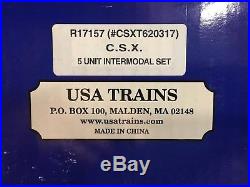 USA Trains, Intermodal 5-Unit Articulated Set, R17157, CSX