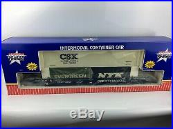 USA Trains R17129 CSX G Scale Intermodal Set With Containers Metal Wheel