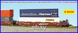 USA Trains R17160 G BNSF Intermodal 5 Unit Articulated Set