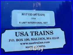 USA Trains TTX 5 car Intermodal set (No Containers)