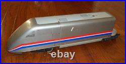 Upgraded LGB 91950 Amtrak Bullet Train Set G-Gauge with DCC & Rear Motor Works