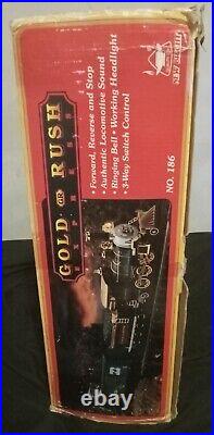 VINTAGE! New Bright Gold Rush Express G-Scale Train Set #186 Train NEW! 1996