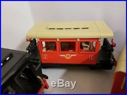 Vintage 1980 Playmobil Train Set G Scale Engine 99132 cars Free Shippin 4051