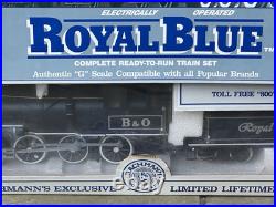Vintage 1994 BACHMANN Big Haulers Royal Blue G Scale Train Set 90016 Box Smoke Vintage 1994 BACHMANN Big Haulers Royal Blue G Scale Train Set 90016 Box Smoke