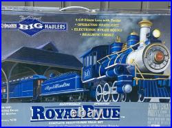 Vintage 1994 BACHMANN Big Haulers Royal Blue G Scale Train Set 90016 Box Smoke Vintage 1994 BACHMANN Big Haulers Royal Blue G Scale Train Set 90016 Box Smoke