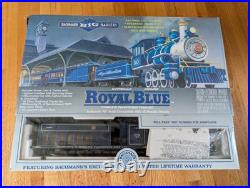 Vintage 1994 BACHMANN Big Haulers Royal Blue G Scale Train Set in Box