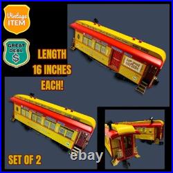 Vintage Aristo Craft G Scale United American Circus 16 Train Cars. Set of 2