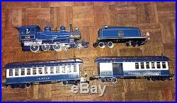 Vintage Bachmann Big Haulers Blue Comet Atlantic City Express G Scale Train Set