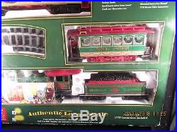 Vintage Bachmann Holiday Special Train and Trolley Set G-Scale Tested EC Two Set