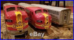 Vintage G Scale LGB Sante Fe #329 & #442 Diesel Locomotive Train Set Lot 3