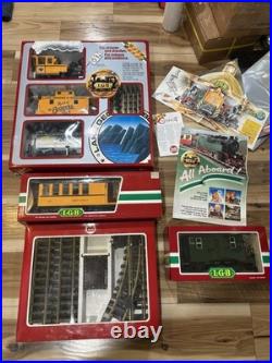 Vintage LGB 72412 Yellow Lake George Boulder Train Set G SCALE + Tracks & Cars