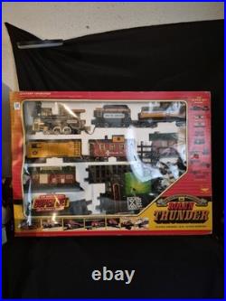 Vintage RIO GRANDE ROLL'N THUNDER Super Set Toy Railroad Train Set G-Scale Read