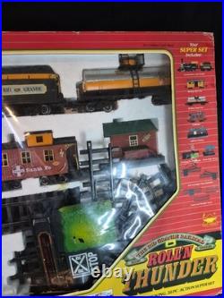 Vintage RIO GRANDE ROLL'N THUNDER Super Set Toy Railroad Train Set G-Scale Read
