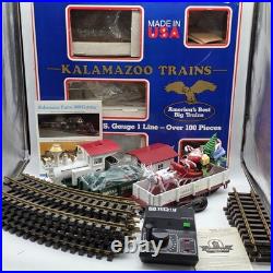 Vtg 1990s Kalamazoo Trains G Scale Ornament Express Train Set