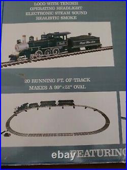 Vtg G-Scale Bachmann BIG HAULER B&O ROYAL BLUE Train Set in Box with 4-6-0 Engine