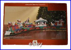 Working Dillard's Trimmings Animated Christmas Train Set G Scale By New Bright